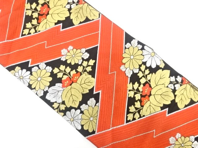 JAPANESE KIMONO / ANTIQUE FUKURO OBI / SILK / WOVEN PAULOWNIA